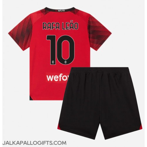 AC Milan Rafael Leao #10 Koti Peliasu Lasten 2023-24 Lyhythihainen (+ Lyhyet housut)